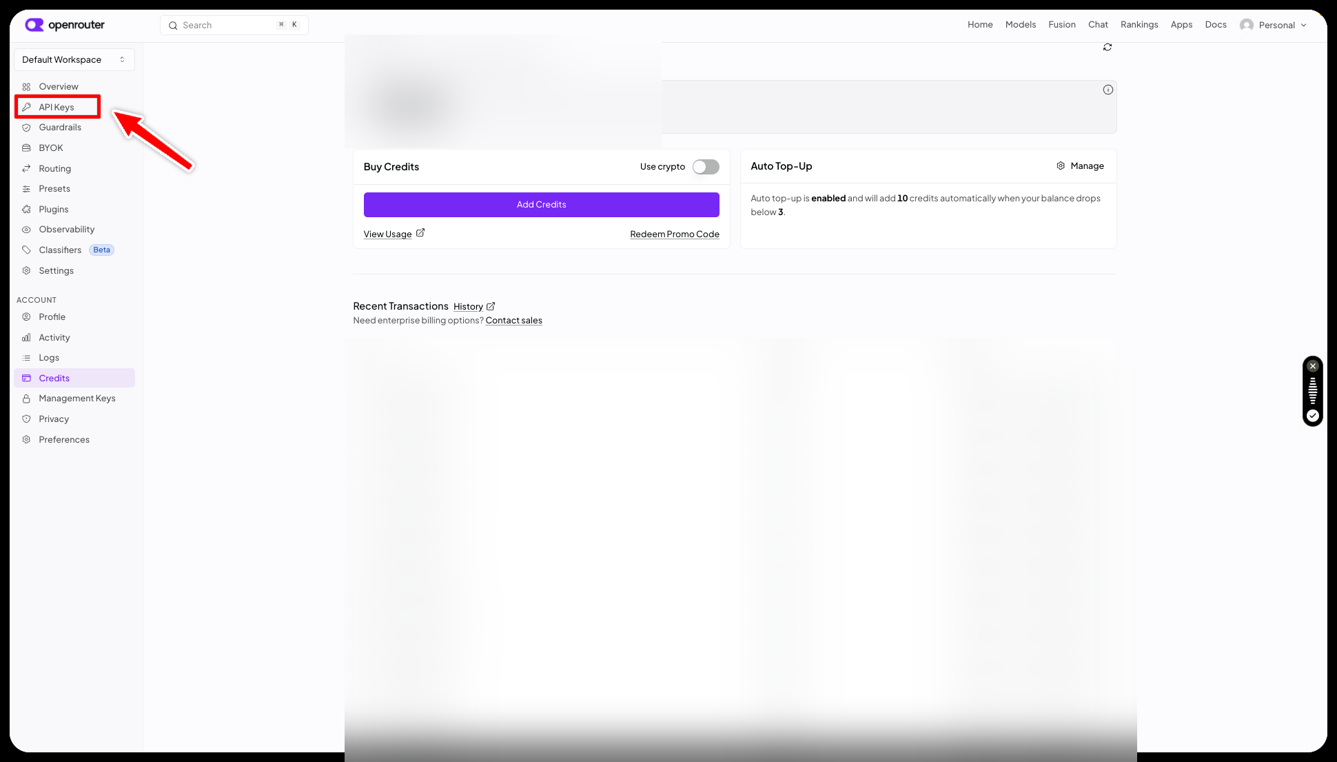 Back to API Keys